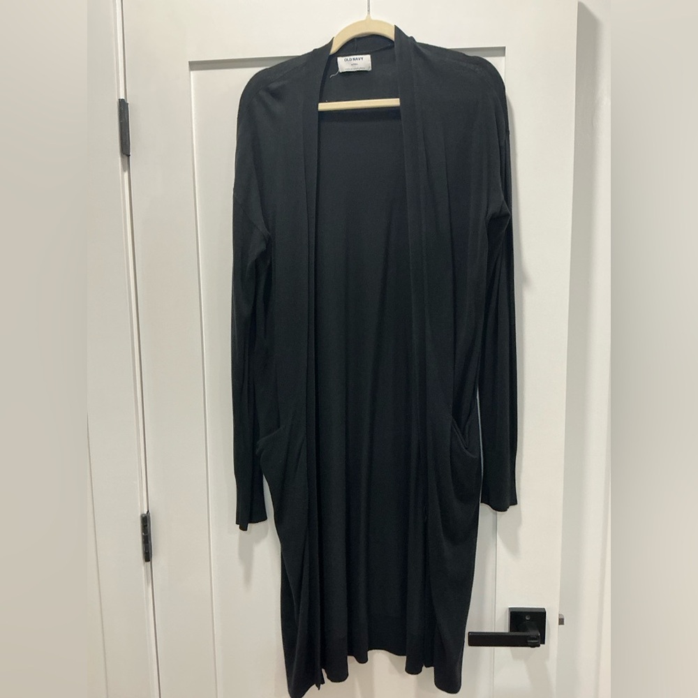 Old Navy Black Long Cardigan